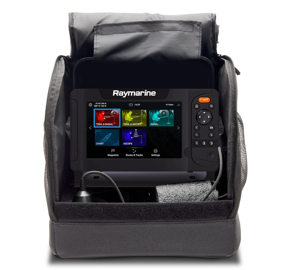 Raymarine Element Ice Fishing Bag, Battery, Charger, Mount