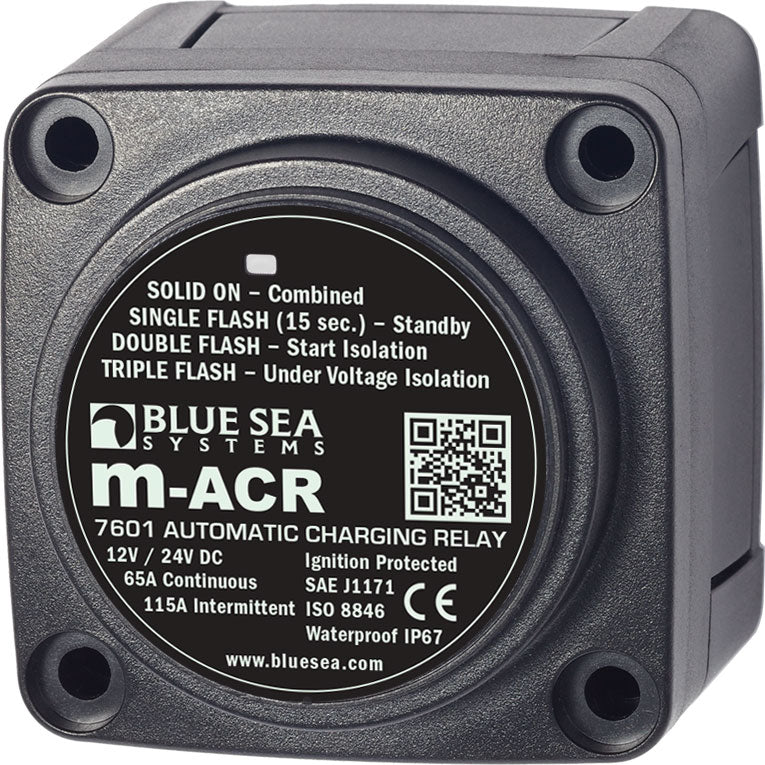 Blue Sea M-series Automatic Charging Relay 12/24vdc 65a