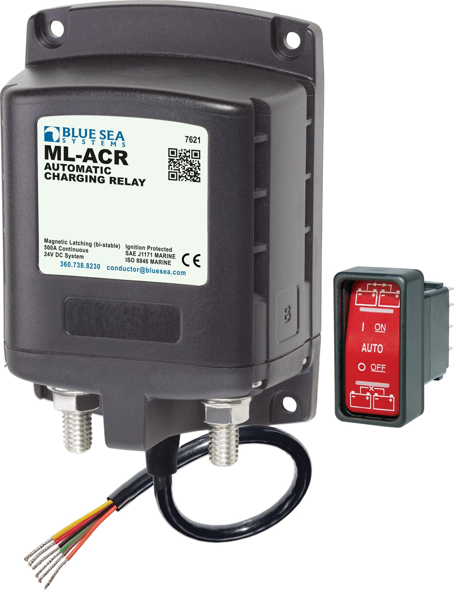 Blue Sea Ml-acr Automatic Charging Relay 24vdc 500a