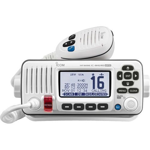 Icom M424g White Vhf Radio Class D Dsc Built-in Gps